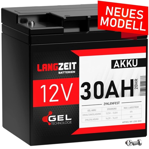 Akku 12v 30ah gel - gel, batterie
