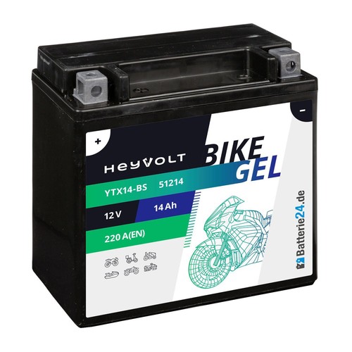 Gel motorradbatterie 14ah 12v - gel,