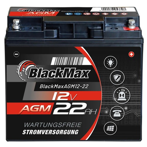 Blackmax agm 12v 22ah bleigel - 12v,