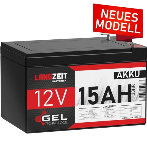 Akku 12v 15ah - 12v, gel