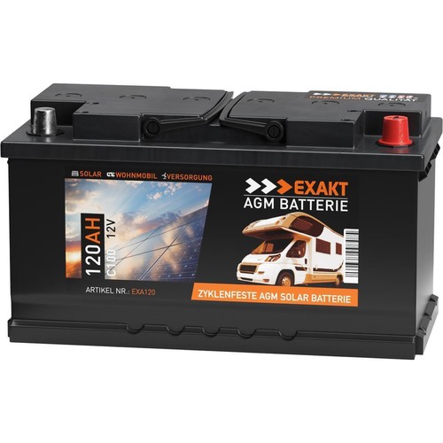 Agm solarbatterie 120ah 12v - agm,