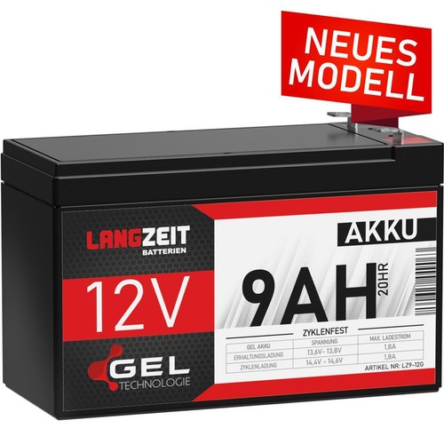 Akku 9ah 12v blei gel - 12v,