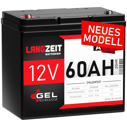 Gel akku 12v 60ah - gel,